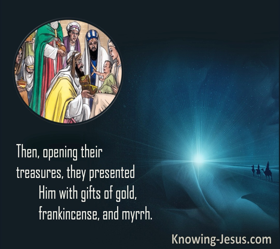 Matthew 2:11 They Presented To Him Gifts Of Gold, Frankincense And Myrrh (cream)
